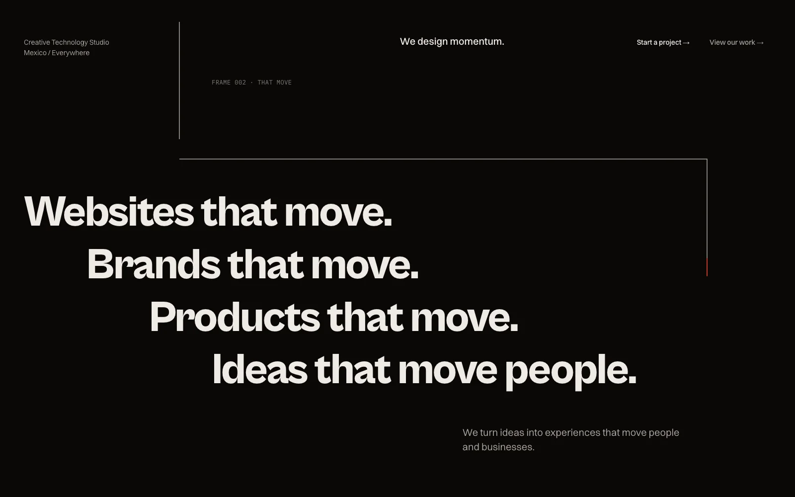 The four statement lines and the Vector on the KINETIK homepage